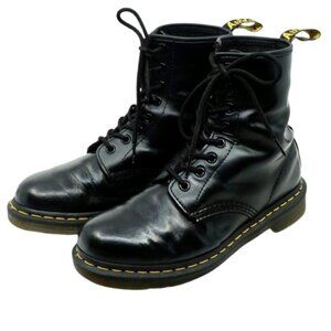 DR MARTENS~1460 Mono Boot~BLACK SMOOTH LEATHER LACE UP~ Women's Size 8